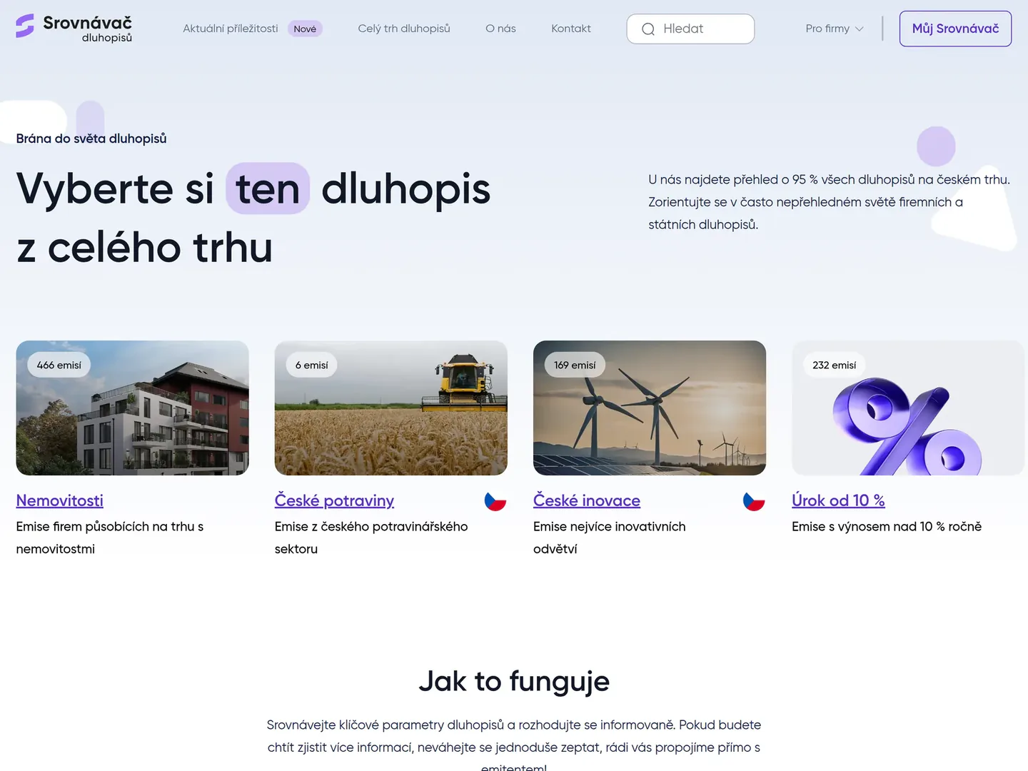 Web Srovnávač dluhopisů